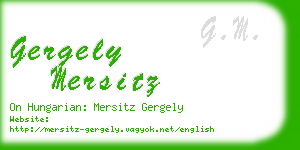 gergely mersitz business card